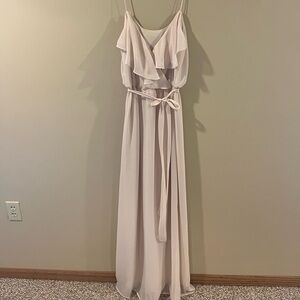 Amsale Peach Formal Dress Size Small
